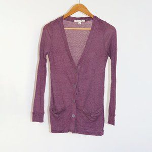 Purple Cardigan Sweater